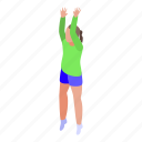 passing, volleyball, player, isometric