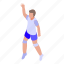 volleyball, player, isometric 