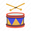 drum, instrument, music, percussion, sticks