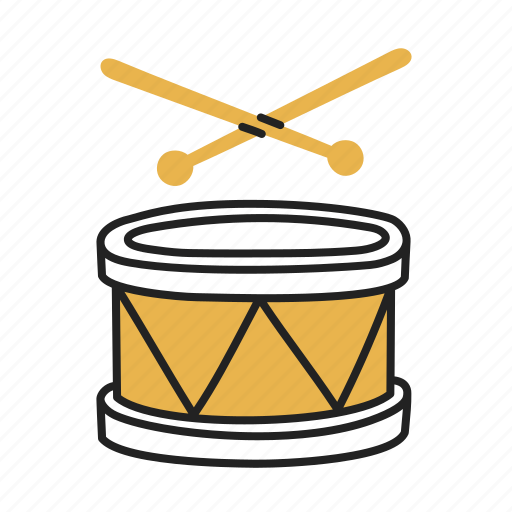 Drum, instrument, music, percussion, sticks icon - Download on Iconfinder