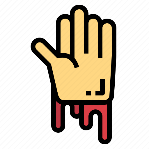 Bloody, halloween, hand, scary icon - Download on Iconfinder