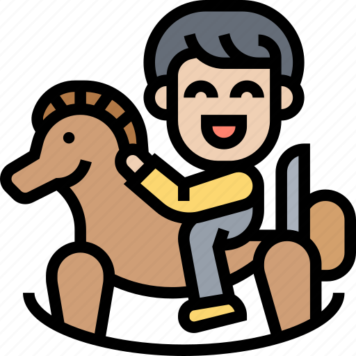 Rocking, horse, riding, chair, children icon - Download on Iconfinder