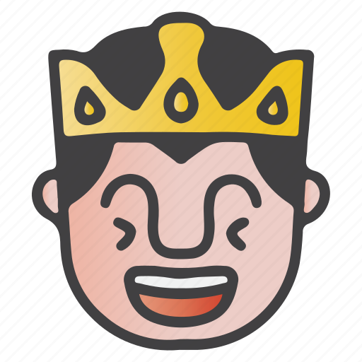 Avatar, emoji, emoticon, king, laughing icon - Download on Iconfinder