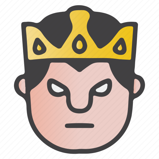 Avatar, emoji, emoticon, king, mad icon - Download on Iconfinder