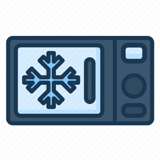 Defrosting, kitchen, microwave, snowflake icon - Download on Iconfinder