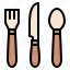 fork, spoon, steak, knife, kitchen, utensils 