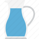 jug, water jug, vessel, ewer, kitchen utensil 