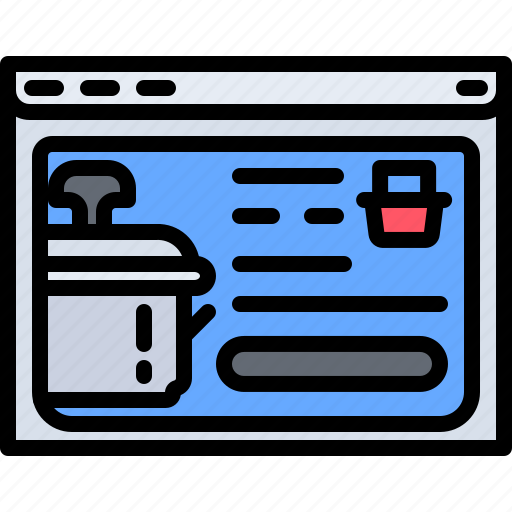 Pot, website, browser, kitchen, shop, tool, cooking icon - Download on Iconfinder