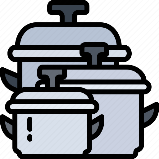 Pot, set, kitchen, shop, tool, cooking icon - Download on Iconfinder