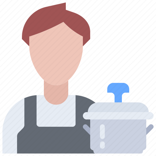 Cook, cooking, man, pot, kitchen, shop, tool icon - Download on Iconfinder