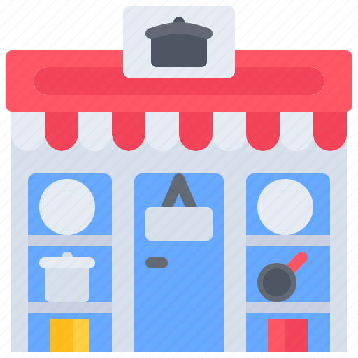 Building, pot, pan, sign, kitchen, shop, tool icon - Download on Iconfinder