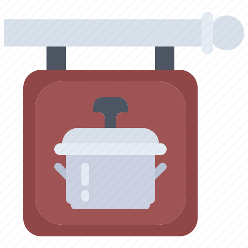 Pot, sign, signboard, kitchen, shop, tool, cooking icon - Download on Iconfinder