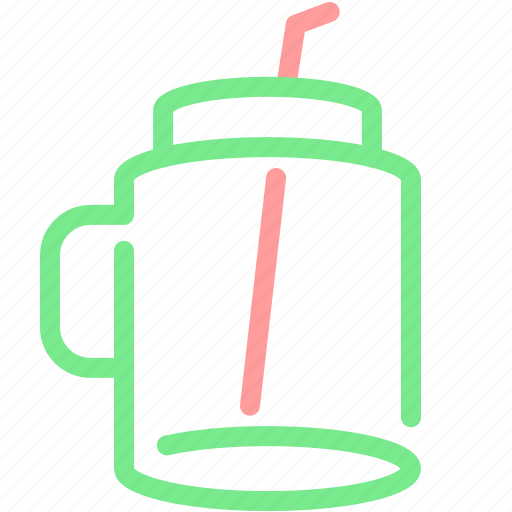 Beverage, bottle, cup, drink, glass, straw, water icon - Download on Iconfinder