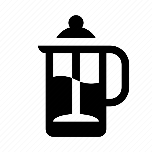 French press, press pot, coffee press, coffee, beaker icon - Download on Iconfinder