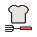 chef, cutlery, fork, knife, meal, metal, spoon