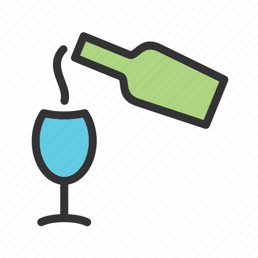 Alcohol, drink, glass, pouring, red, restaurant, wine icon - Download on Iconfinder