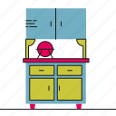cabinet, furniture, kitchen, storage