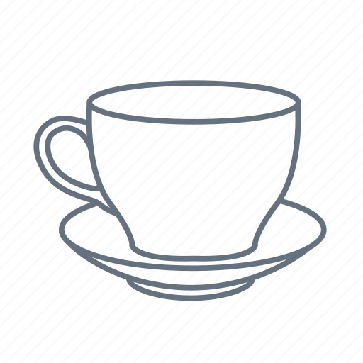 Cafe, cup, dish, dishes, drink, plate, saucer icon - Download on Iconfinder