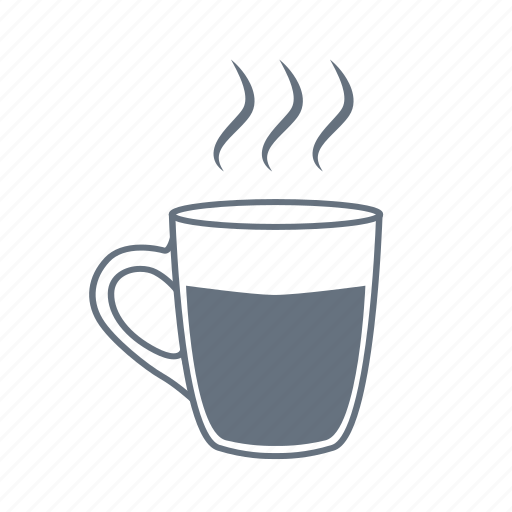 Coffee, cup, drink, glass, hot, kitchen, steam icon - Download on Iconfinder