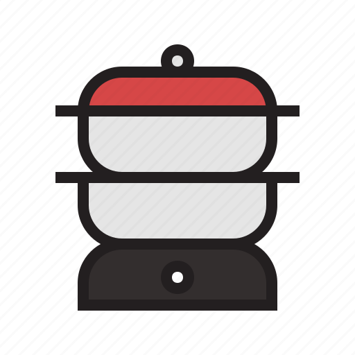 Boiler, double, filled, food, kitchen, press, utensil icon - Download on Iconfinder