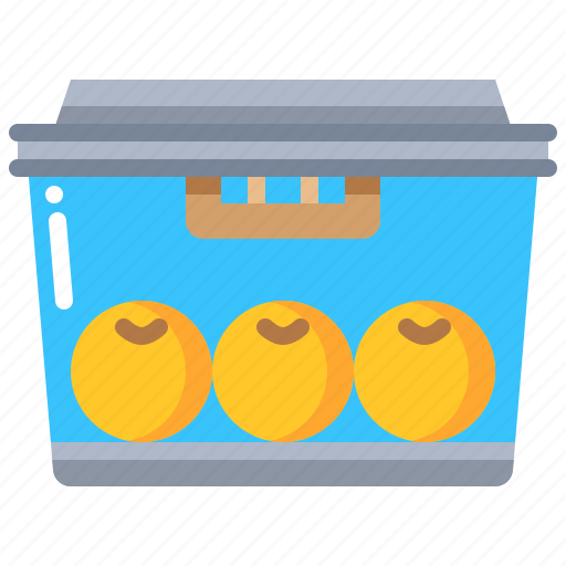 Container, cooking, food, kitchen, orange, tool icon - Download on Iconfinder
