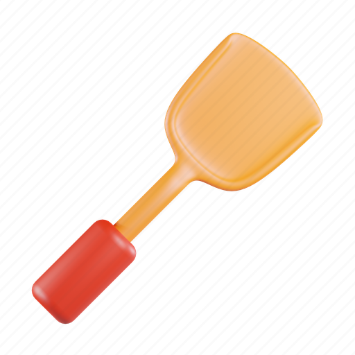 Frying, spatula, utensil, kitchen, cooking, tool, kitchenware 3D illustration - Download on Iconfinder