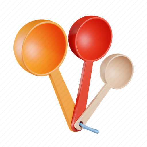 Measuring, spoon, measurement, kitchen, tool, utensil, kitchenware 3D illustration - Download on Iconfinder