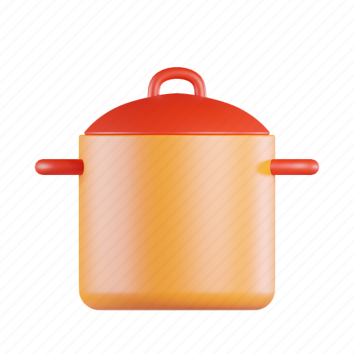 Pot, cooking, soup, restaurant, kitchen, tool 3D illustration - Download on Iconfinder