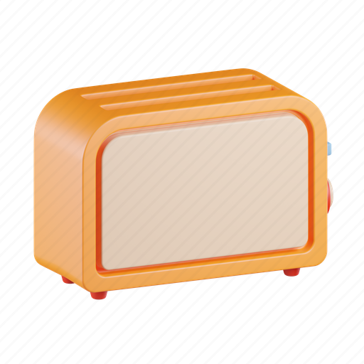 Toaster, appliance, toast, meal, device, bread 3D illustration - Download on Iconfinder
