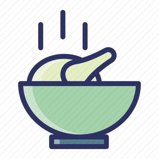 Bowl, chicken, eat, kitchen, tools icon - Download on Iconfinder