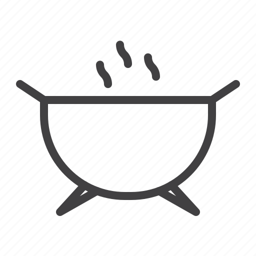 Cauldron, boiling, water, pot icon - Download on Iconfinder