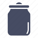 can, container, jar, kitchen, pickle, vessel