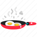 fried, fry, food, egg, breakfast, pan, restaurant