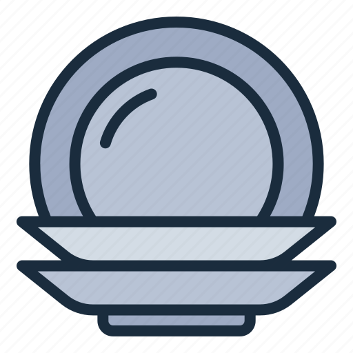 Plate, dish, crockery, cook, cooking, kitchen, kitchenware icon - Download on Iconfinder