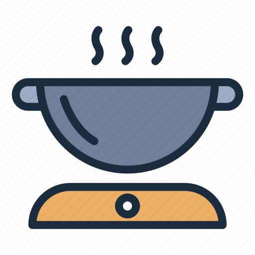 Wok, asian, pot, stove, cook, cooking, kitchen icon - Download on Iconfinder
