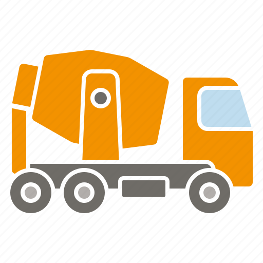 Concrete truck, construction, equipment, industry, tool, vehicle icon - Download on Iconfinder