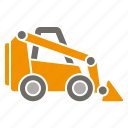 construction, equipment, industry, skidsteer, tool, vehicle, wheel loader