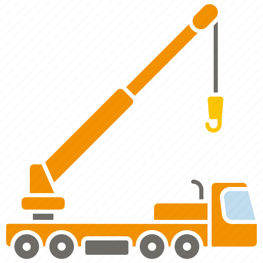 Construction, crane truck, equipment, industry, tool, vehicle icon - Download on Iconfinder