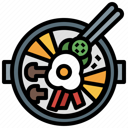 Bibimbap, food, meat, rice, vegetables icon - Download on Iconfinder