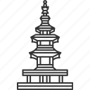 pagoda, temple, religious, oriental, architecture