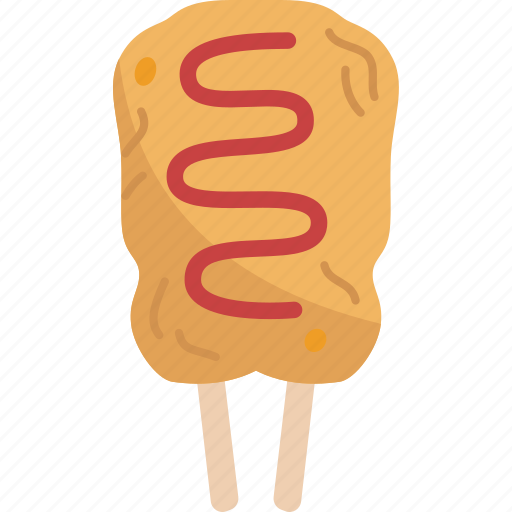 Sausage, fried, hot, snack, korean icon - Download on Iconfinder
