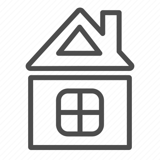 House, home, residential, estate, window, roof, chimney icon - Download on Iconfinder