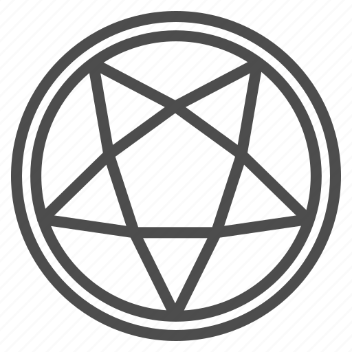 Pentagram, paganism, occultism, star, vertex, circle, round icon - Download on Iconfinder