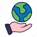 business, global, hand, service, world, symbol