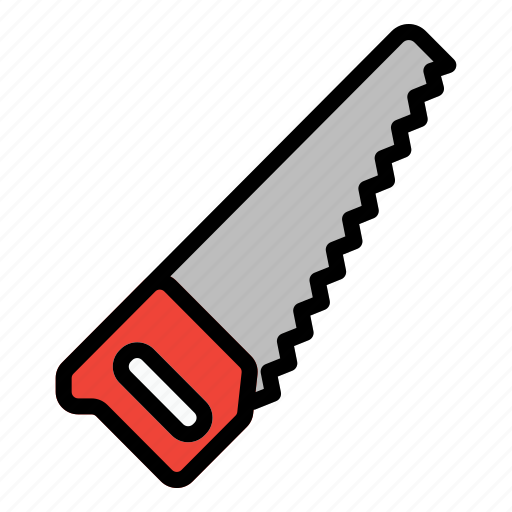 Hand saw, construction, tool, equipment, building icon - Download on Iconfinder