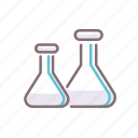 conical, flask, laboratory, chemistry, erlenmeyer, glassware