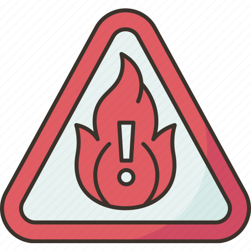 Fire, hazard, flammable, warning, risk icon - Download on Iconfinder