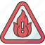fire, hazard, flammable, warning, risk 