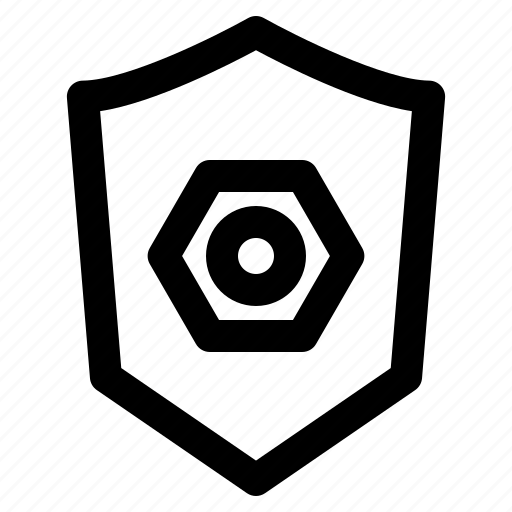 Shield, nut, labour, day, security icon - Download on Iconfinder