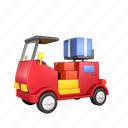 delivery, package, car